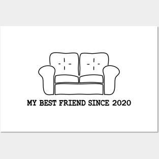 Virus Pandamic 2020 Sofa Stay Home Lazy Best Friend Do Nothing Gift Funny Contact Hate Humans Friend Posters and Art